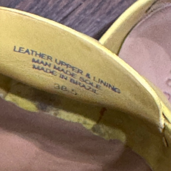 Theory Minerva Leather Yellow Lemon Flats Moccasin Size 38.5 - Picture 11 of 11